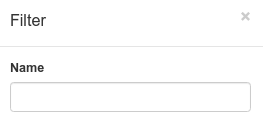 Filter containing the Name field